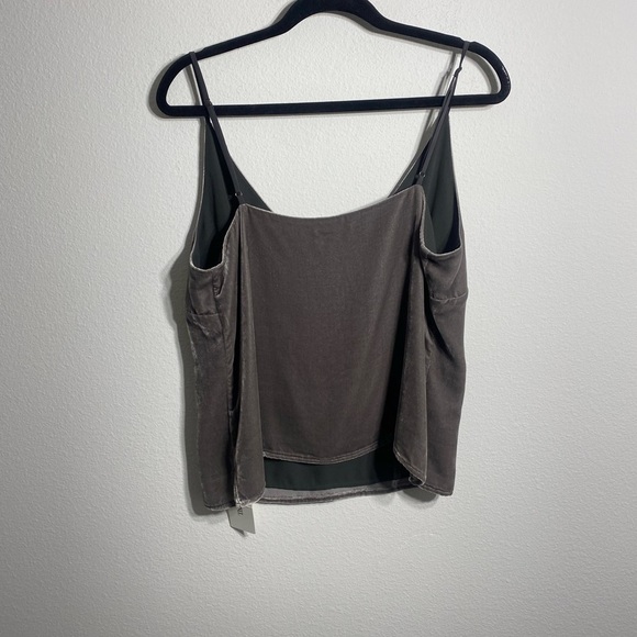 L'AGENCE Gray Cami, Velvet Camisole,  V Neck Tank Top M - Picture 6 of 9